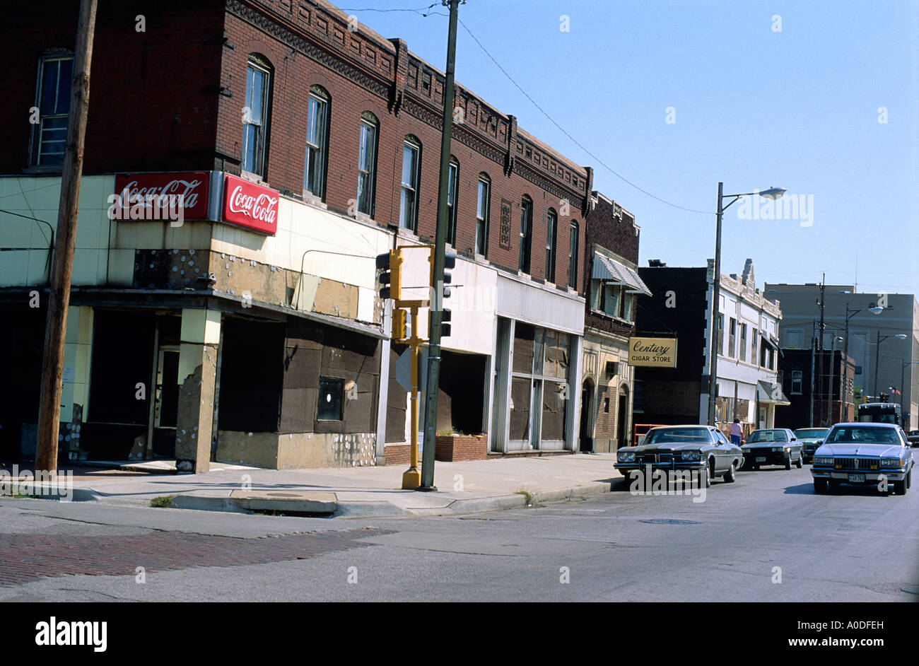 Reddito basso area di East St Louis Illinois Foto Stock