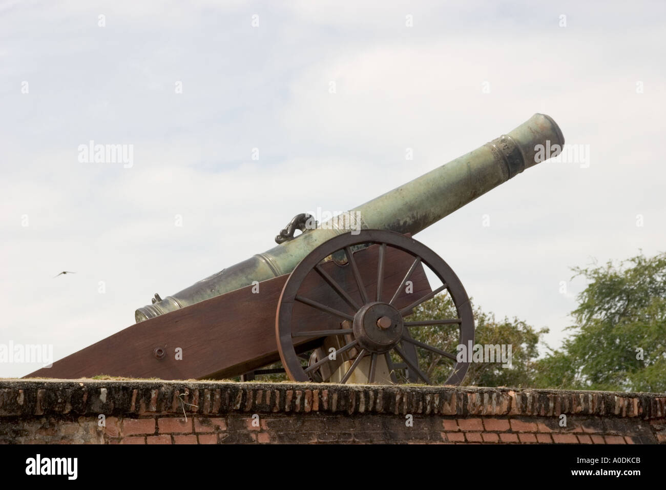 Il cannone a Forte Cornwallis Penang Foto Stock