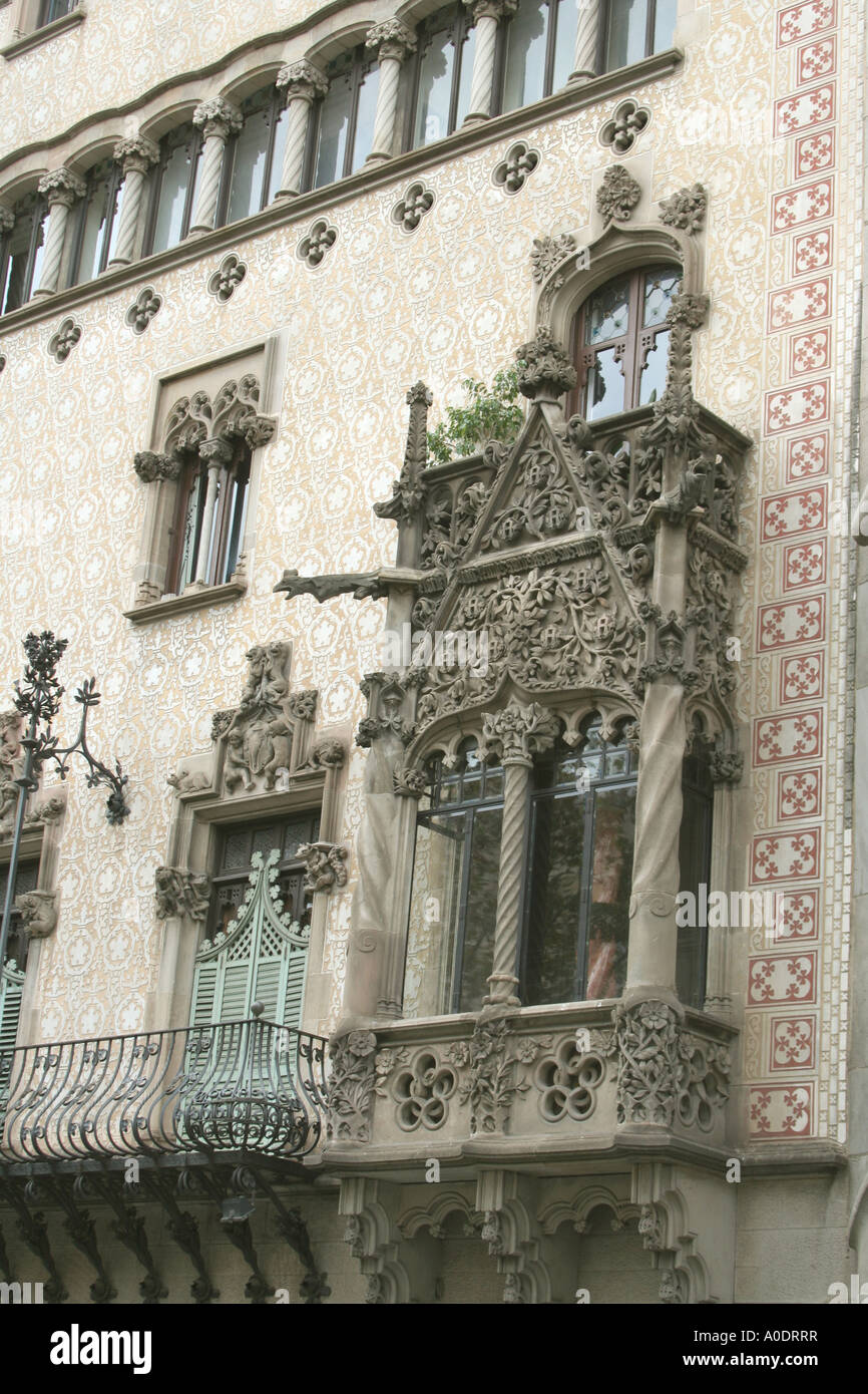 Stile moresco Casa Borgo Vecchio di Gracia Barcellona Spagna Foto Stock