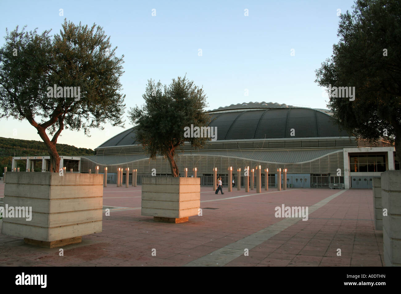 Il parco di Montjuic Complesso Olimpico e lo Stadio Barcellona Spagna Foto Stock