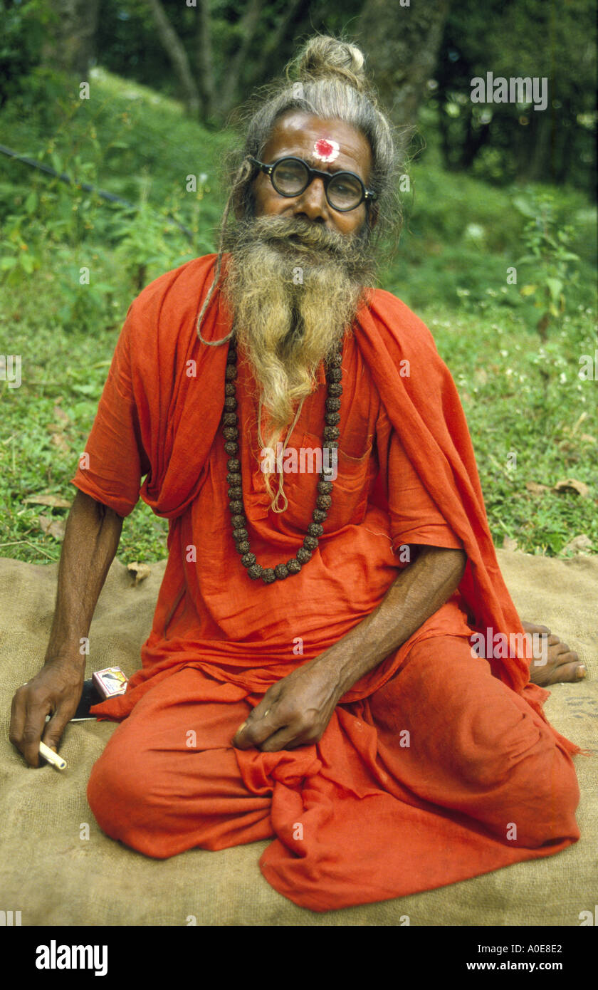 Uomo Santo di Katmandu Nepal Foto Stock