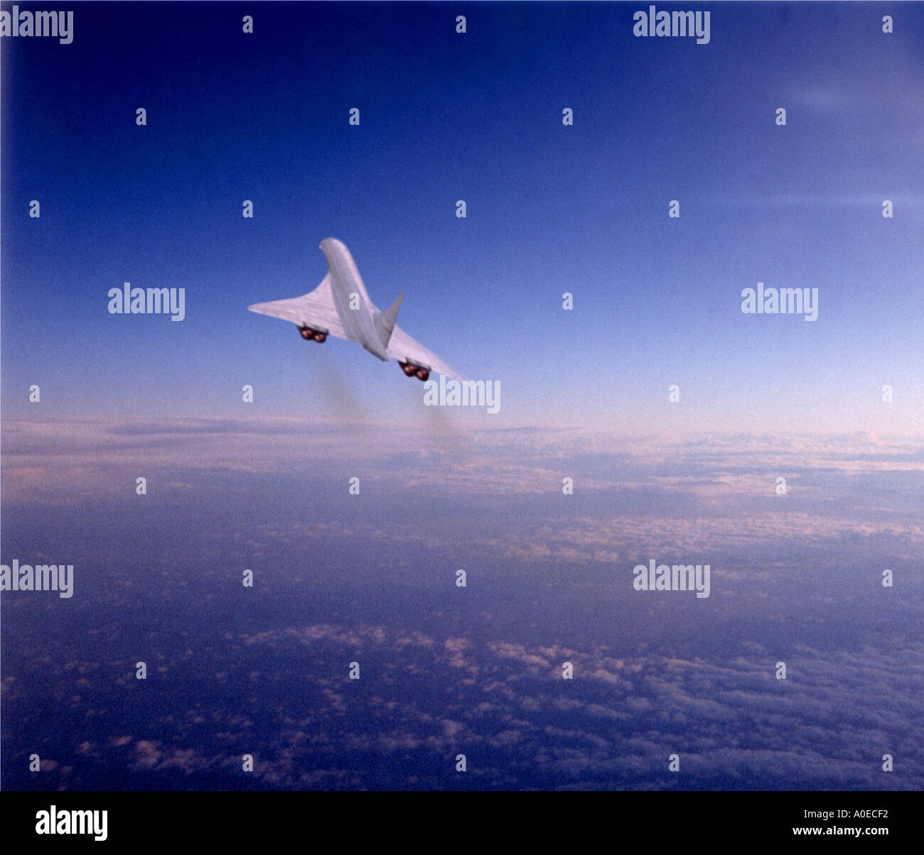 Concorde al di sopra delle nuvole Foto Stock