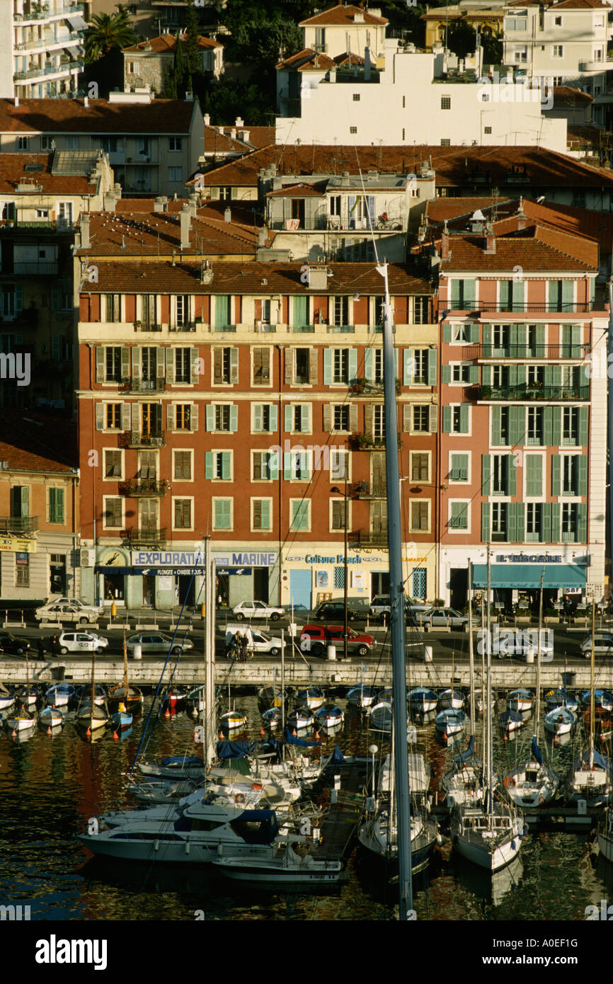 Francia bel porto di Nizza Foto Stock