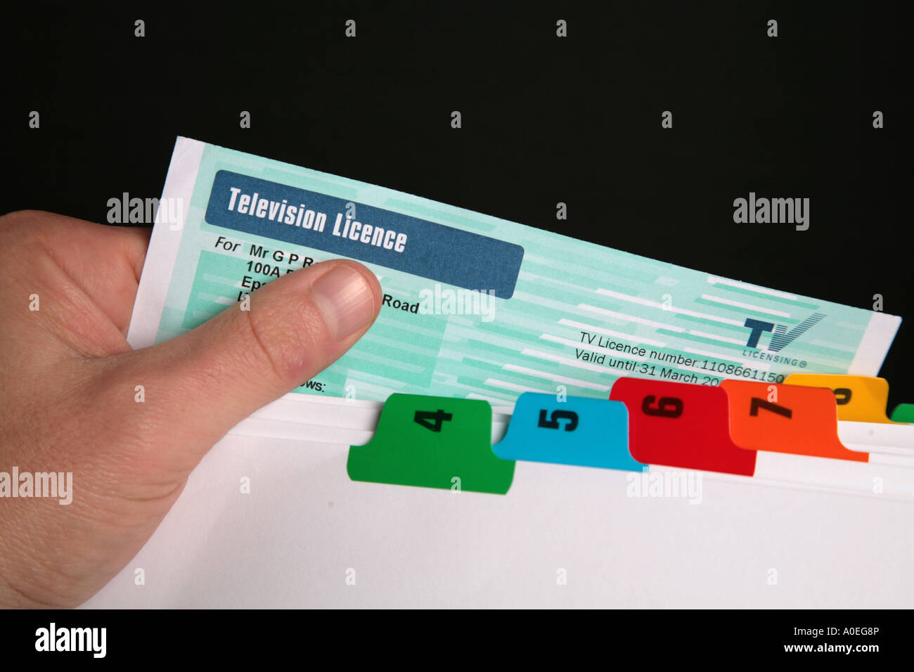 Deposito licenza TV Foto Stock