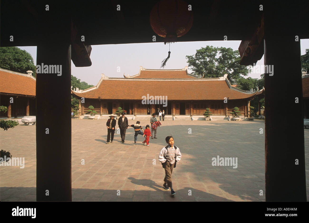 Tempio della Letteratura Hanoi Vietnam Foto Stock