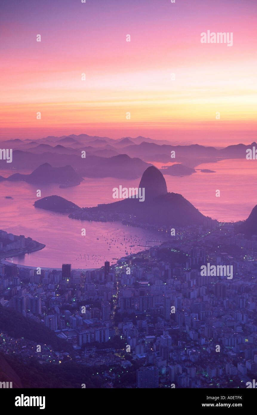 La Montagna Sugar Loaf Rio de Janeiro in Brasile Foto Stock