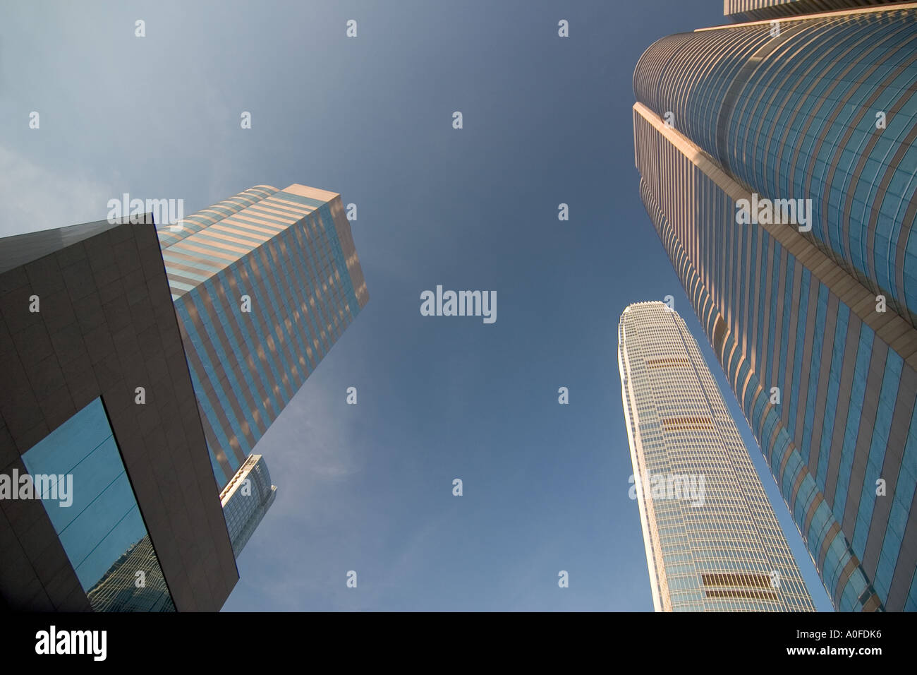 Torre di Exchange e International Finance Centre Tower 2 nel centro di Hong Kong Foto Stock