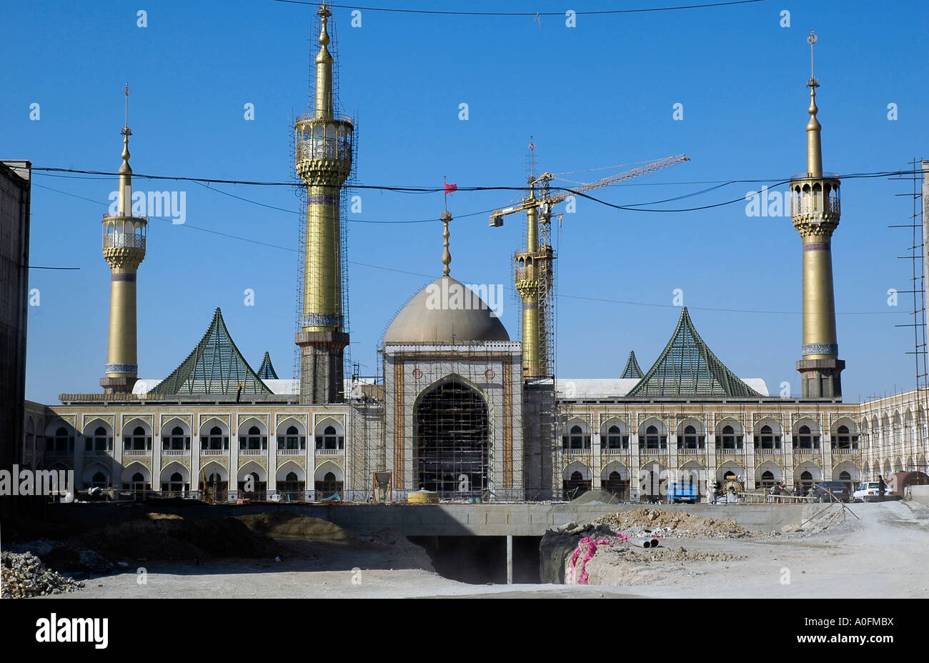 Il mausoleo di ayatollah Khomeini è ancora in costruzione nel sud di Tehran, Iran. Foto Stock