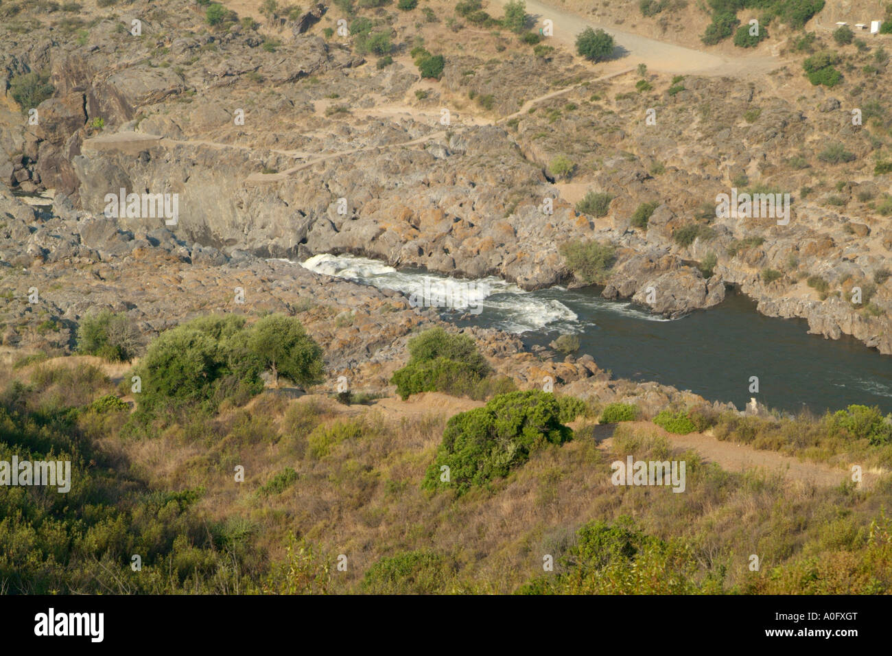 Vista aerea del "Guadiana Valley" al "Pulo do Lobo' Foto Stock