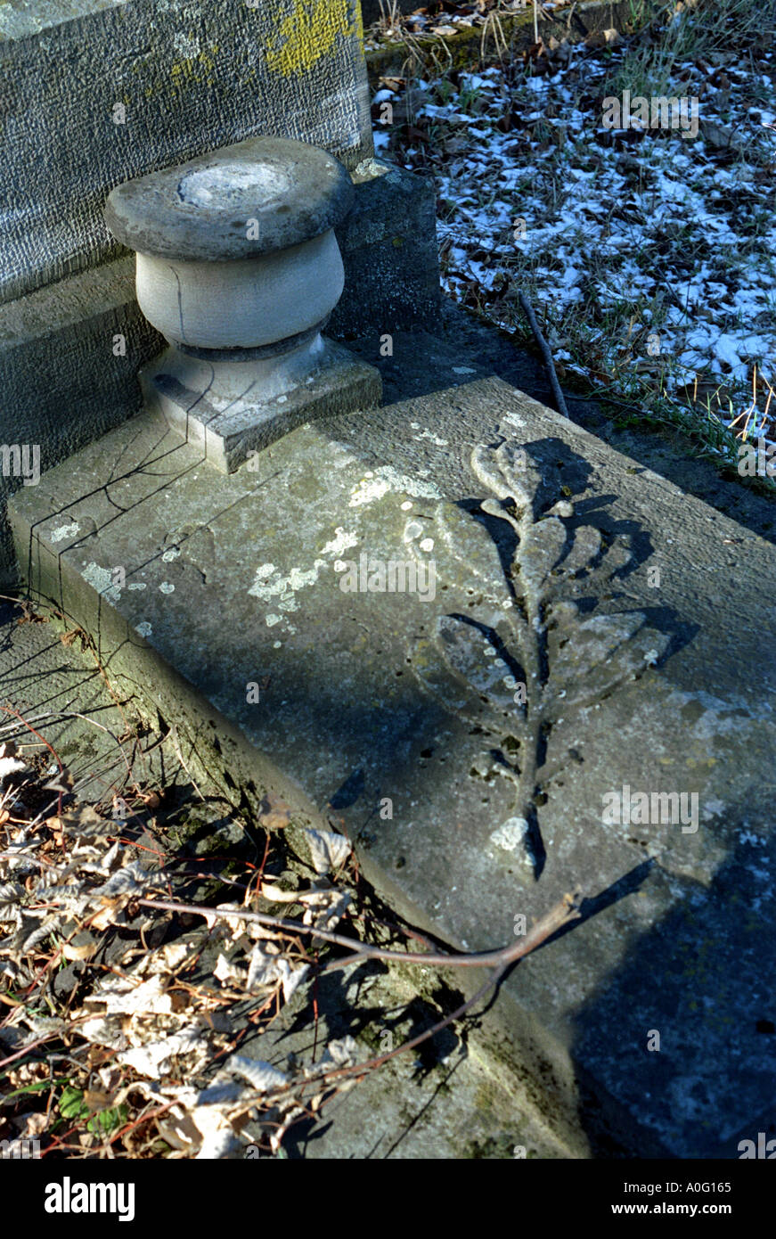 Vecchio Cimitero giudaica vicino a Piatra Neamt Moldavia lato orientale della Romania Romania Europa dell Est Europa Foto Stock