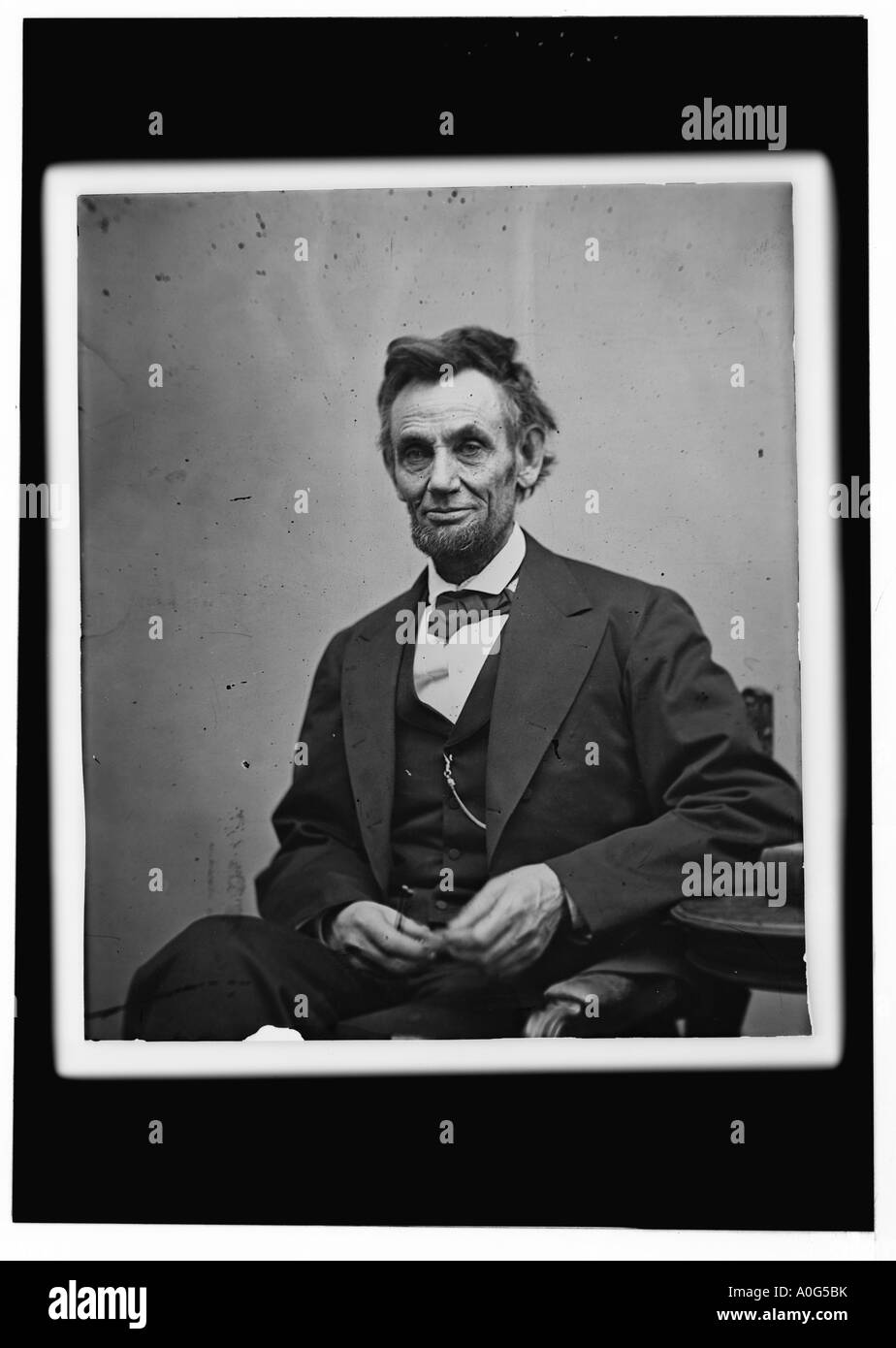 Abraham Lincoln sedicesimo presidente 1861 1865 Data di nascita 12 febbraio 1809 a Hodgenville Hardin County Kentucky Foto Stock