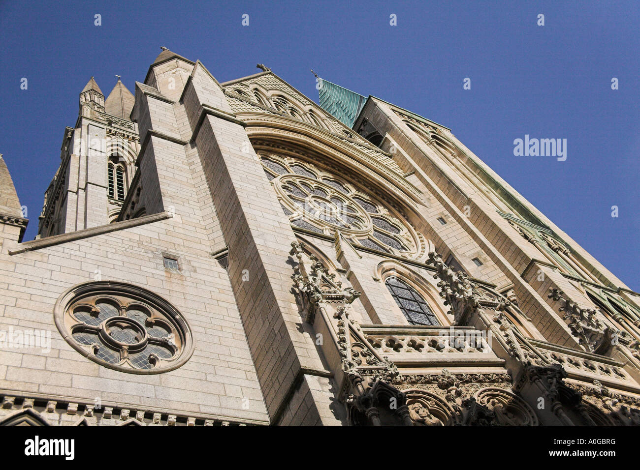 Fotografia di stock di porta occidentale Truro Cathedral Cornwall Inghilterra gran bretagna Regno Unito Regno Unito Europa Foto Stock