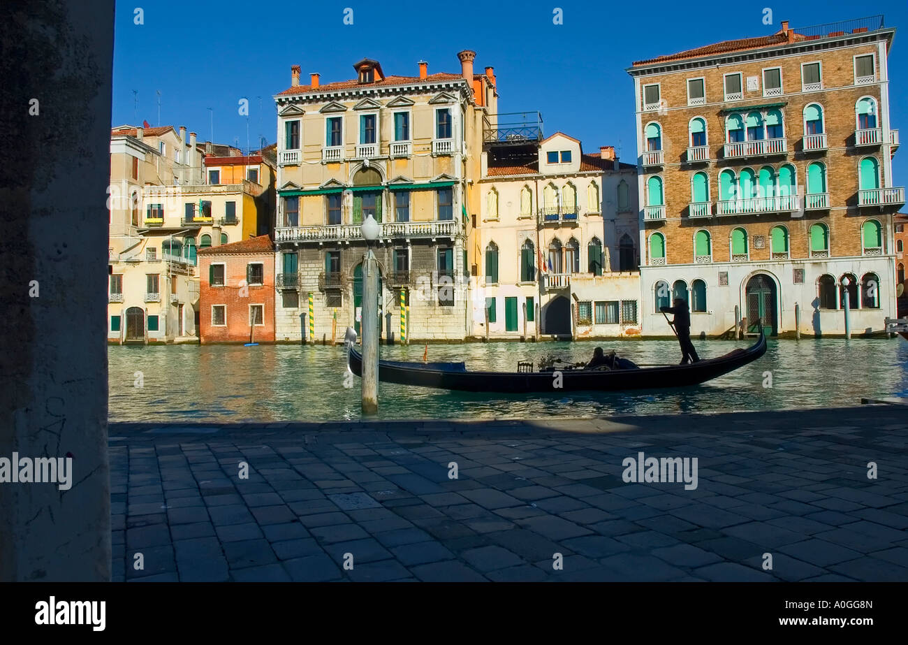 Silhouette di gondola Foto Stock