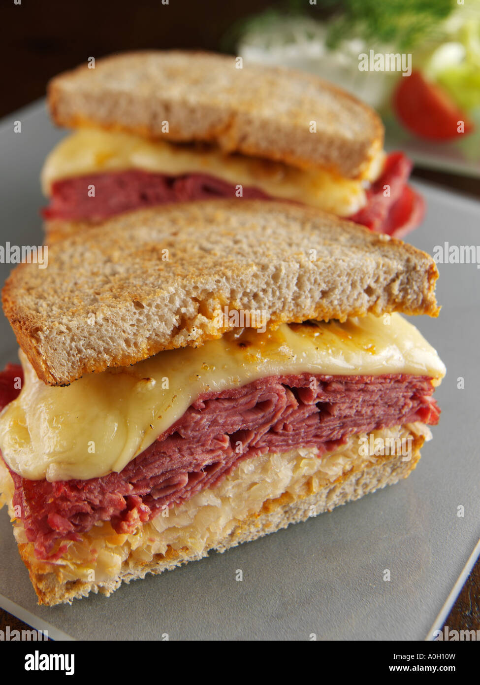 " Corned beef " Ruben sandwich Foto Stock