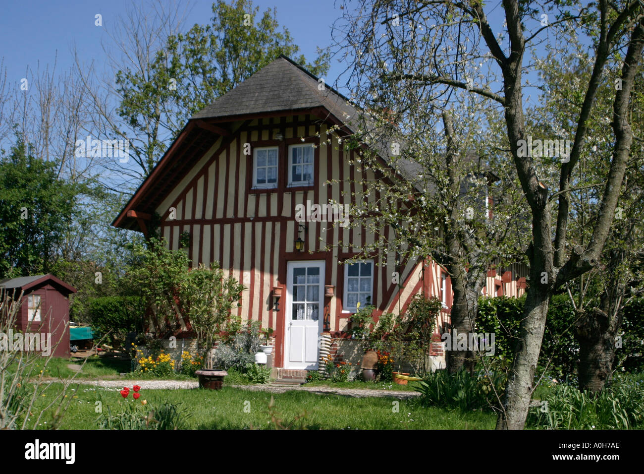 Casa a Beuvron En Auge Normandia Francia Foto Stock