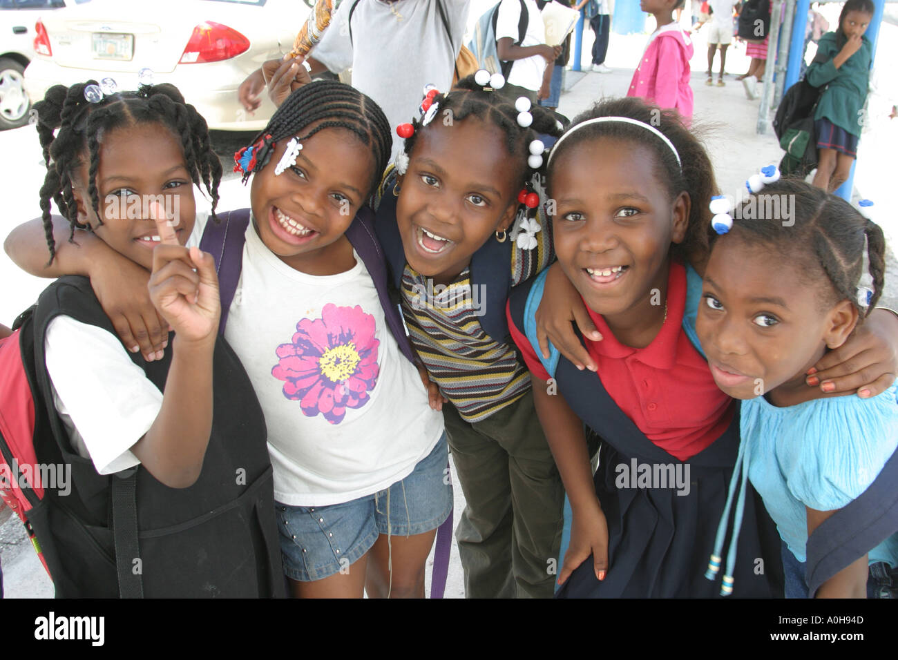 Miami Florida,Little Haiti,Edison Park Elementary School,campus,primaria,istruzione,campus,studenti istruzione alunni alunni,scuola,campus,imparare l Foto Stock