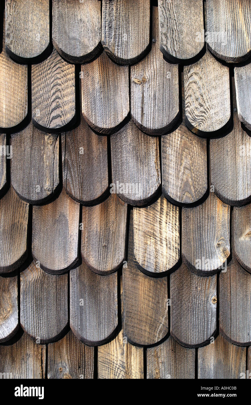 Architettura in Legno in Skansen Stoccolma Svezia Foto Stock