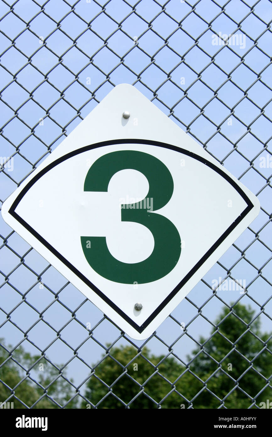 Campo da Baseball numero 3 Foto Stock