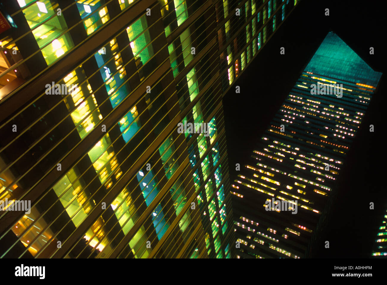 New York City Citigroup Building al 601 di Lexington Avenue, nel centro di manhattan, di notte. Ex Citibank Building. Foto Stock