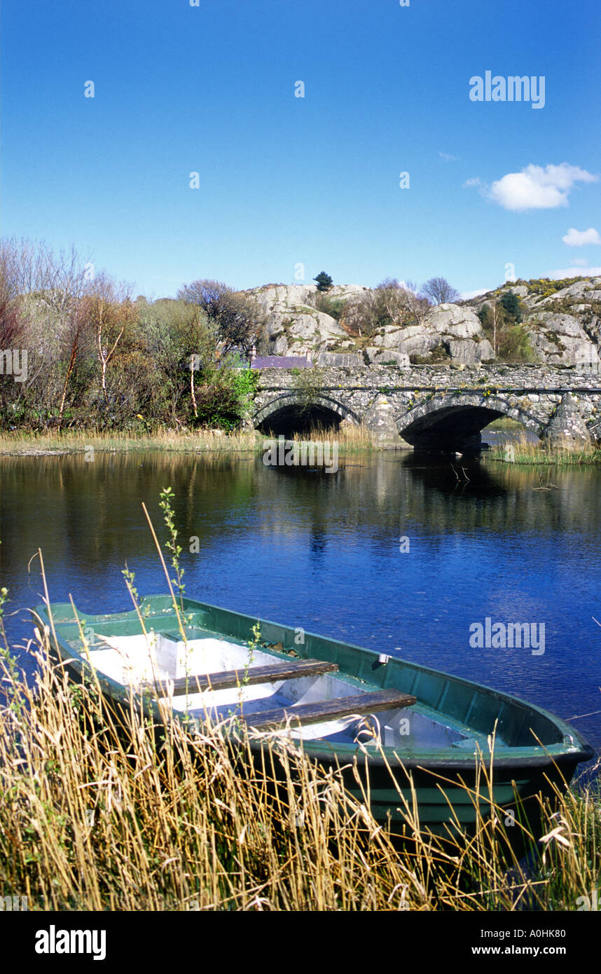 Llanberis Lake in Snowdonia Llyn Padarn North Wales UK Regno Unito UE Unione europea EUROPA Foto Stock