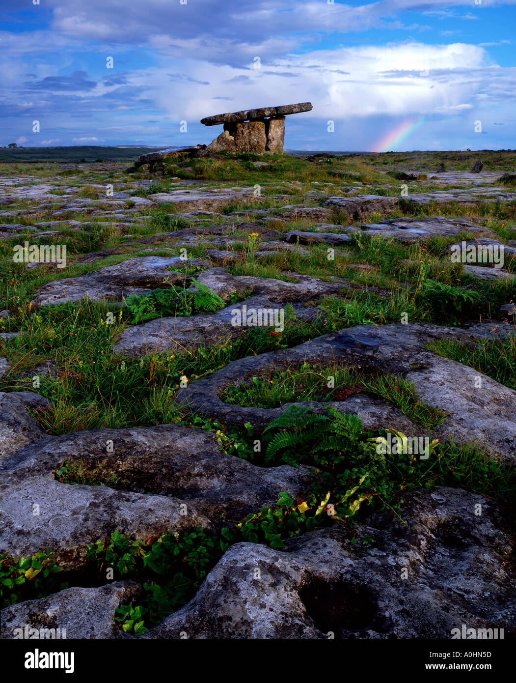 Poulnabrone Dolmen, Co. Clare, Irlanda Foto Stock