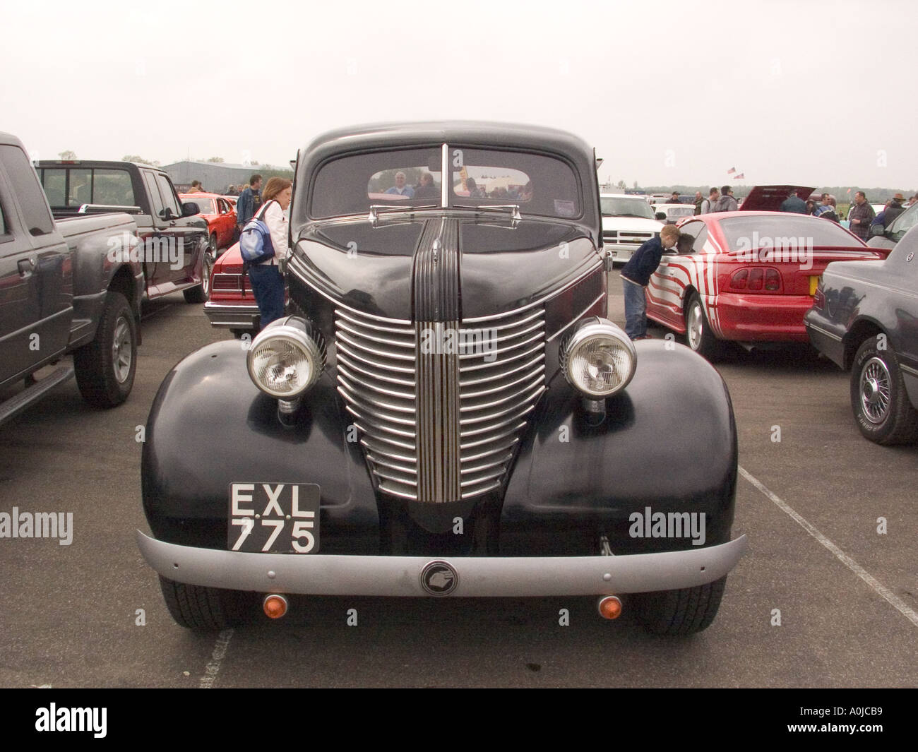 40s Pontiac Americano classico auto presso l'auto show Foto Stock