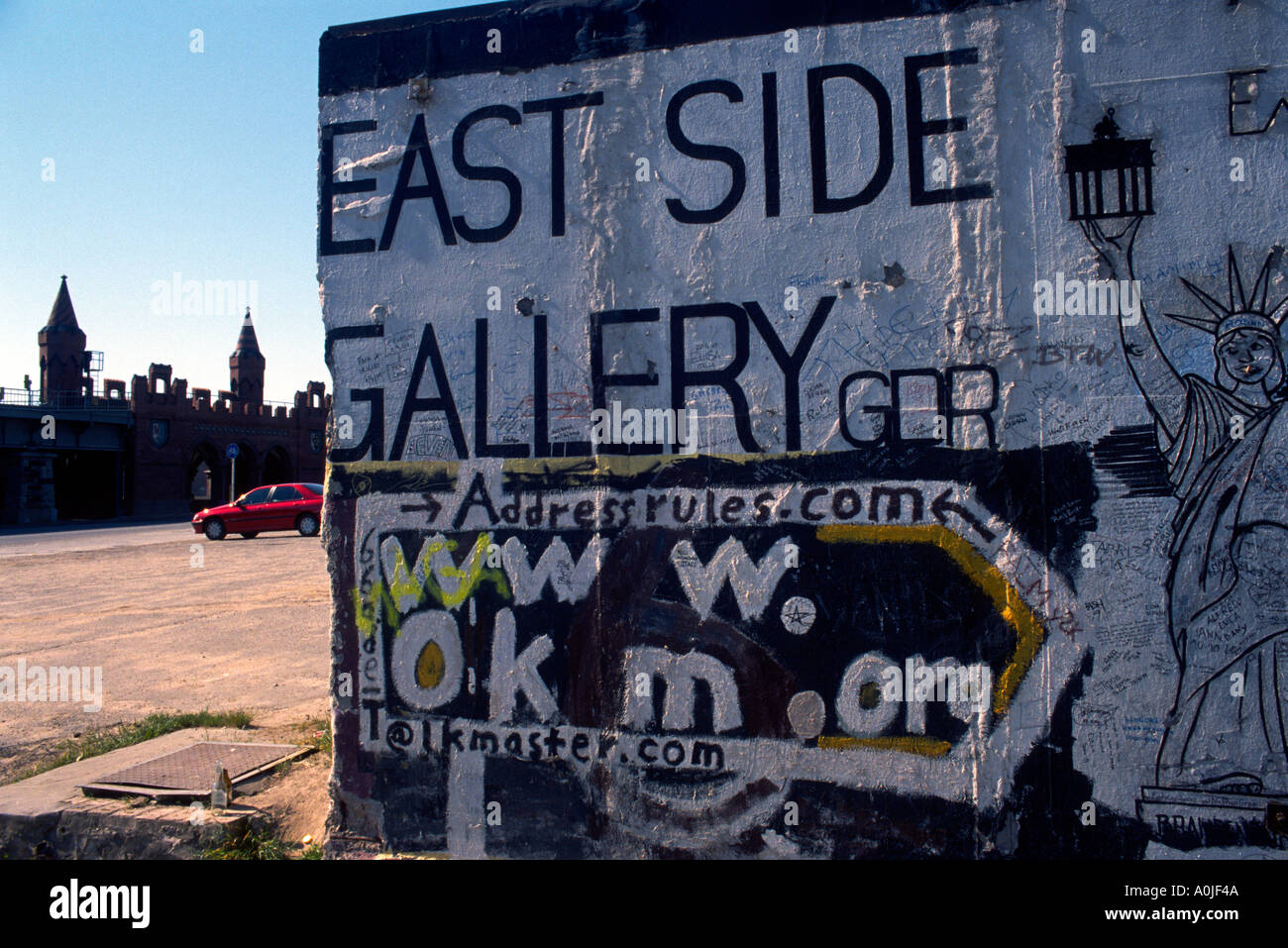 Berlino Germania La East Side Gallery Foto Stock
