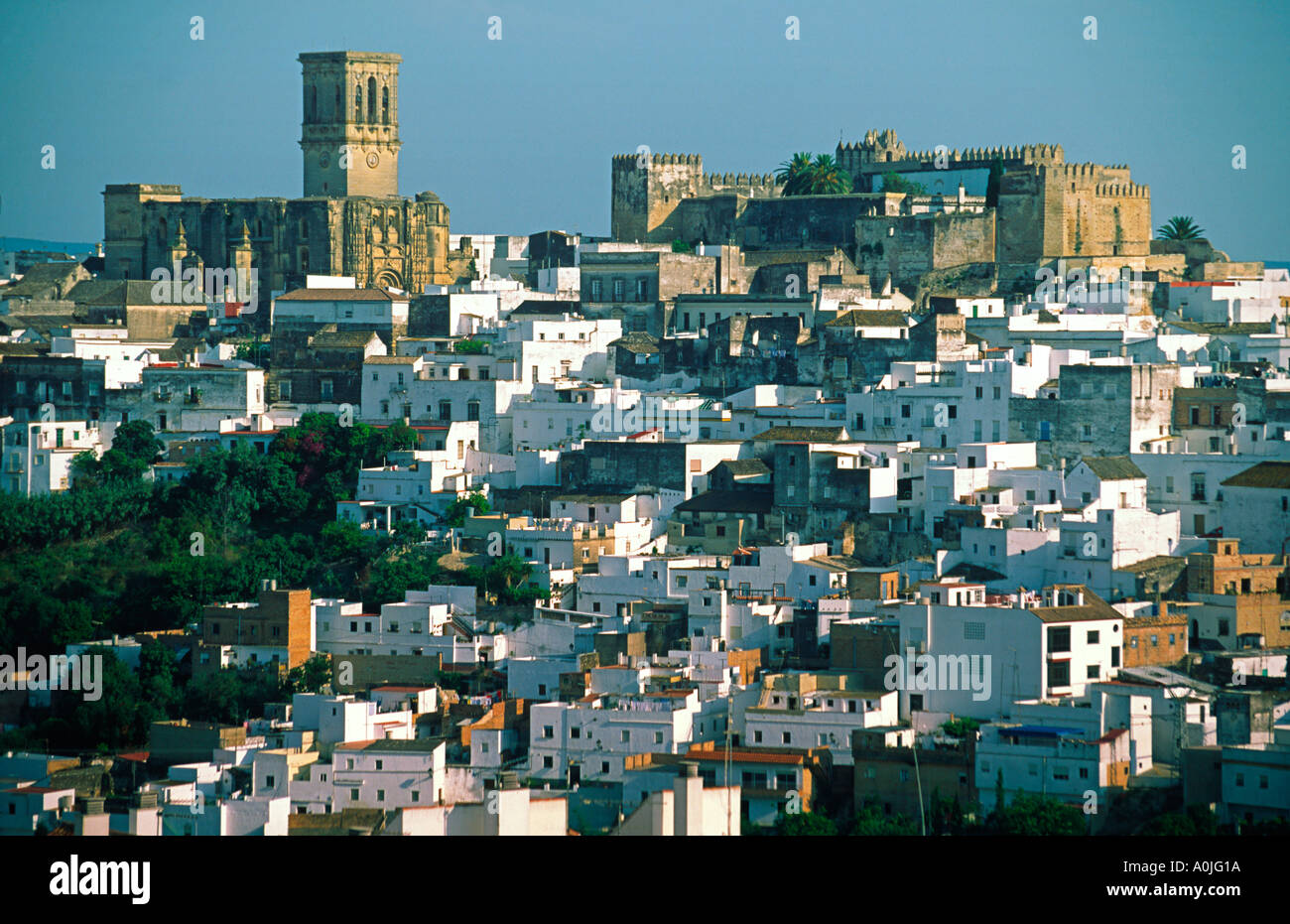 Spagna Arcos de la Frontera pueblo blanco villaggio bianco Foto Stock