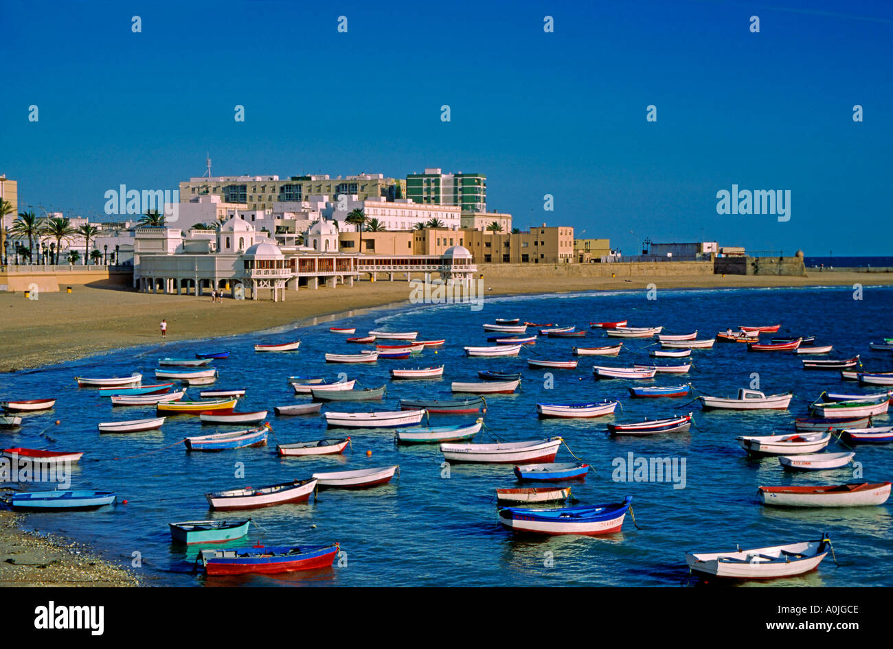 Spagna Andalusia Cadiz Playa de la Caleta Foto Stock