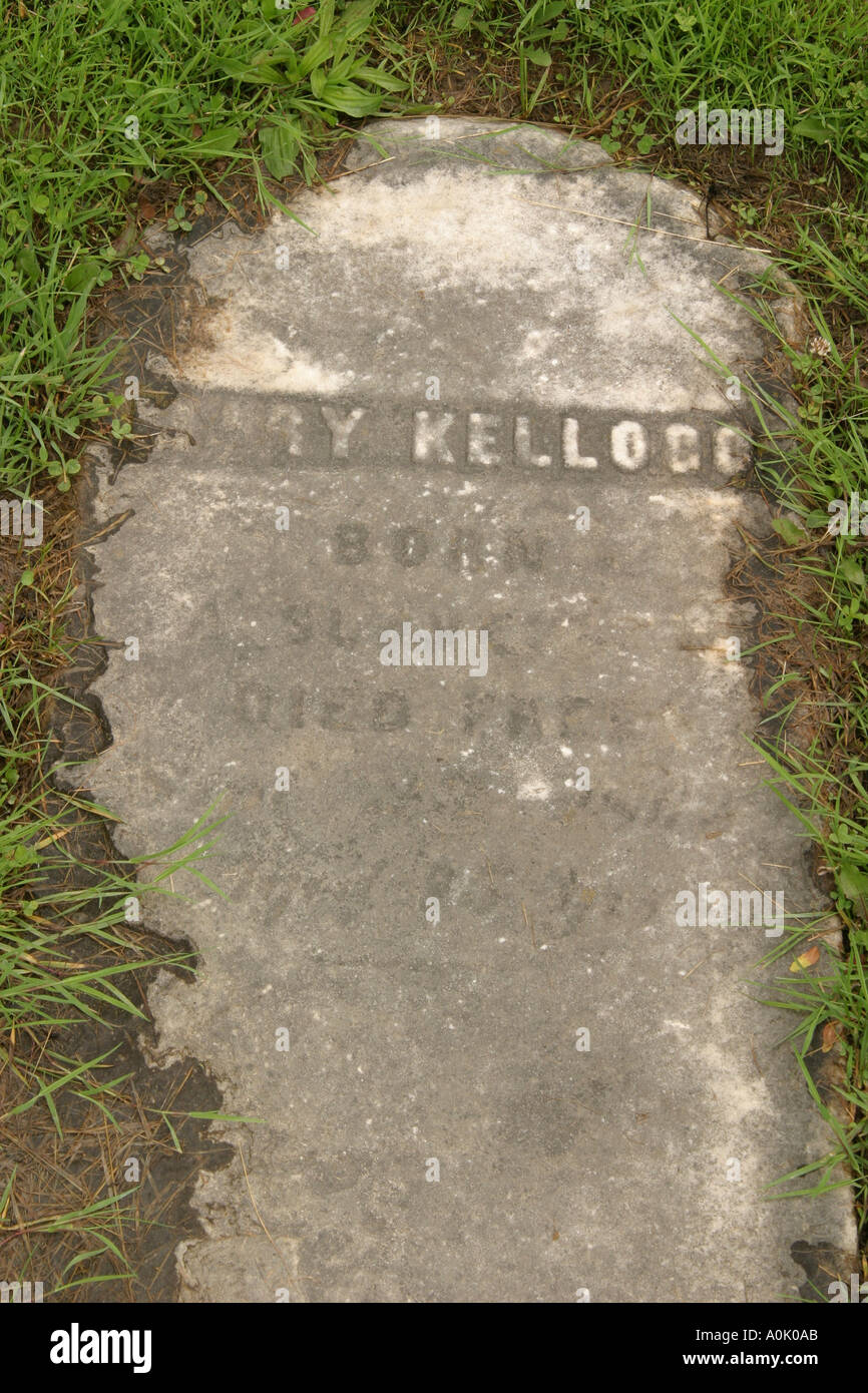 Ohio Lorain County, Oberlin, Westwood Cemetery, sepoltura, morte, nato uno schiavo morto libero, Mary Kellogg lavestone, nero OH0616040046 Foto Stock