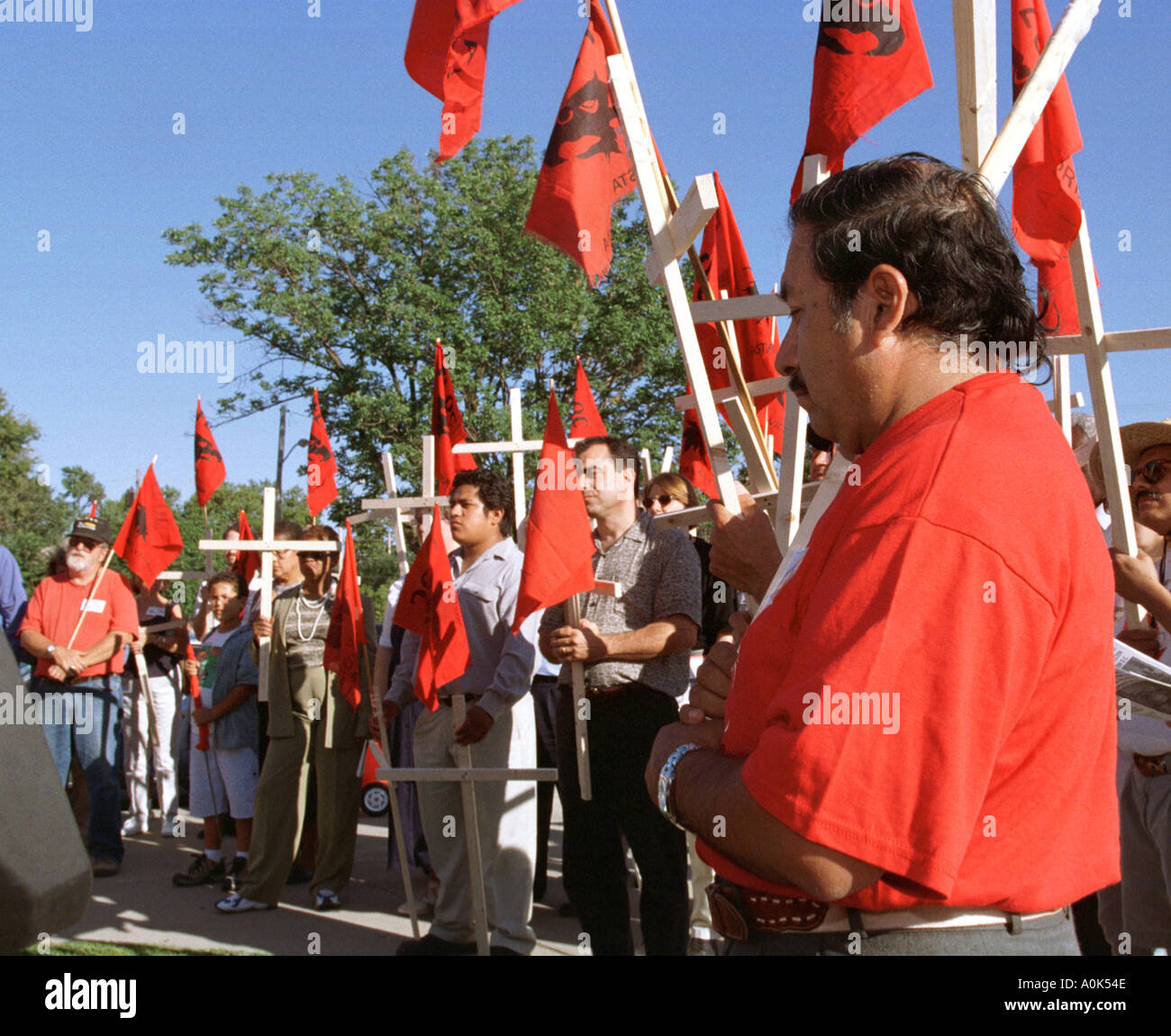 Gli americani messicani ricordati di immigrati che sono morti attraversando il messicano del confine americano Foto Stock
