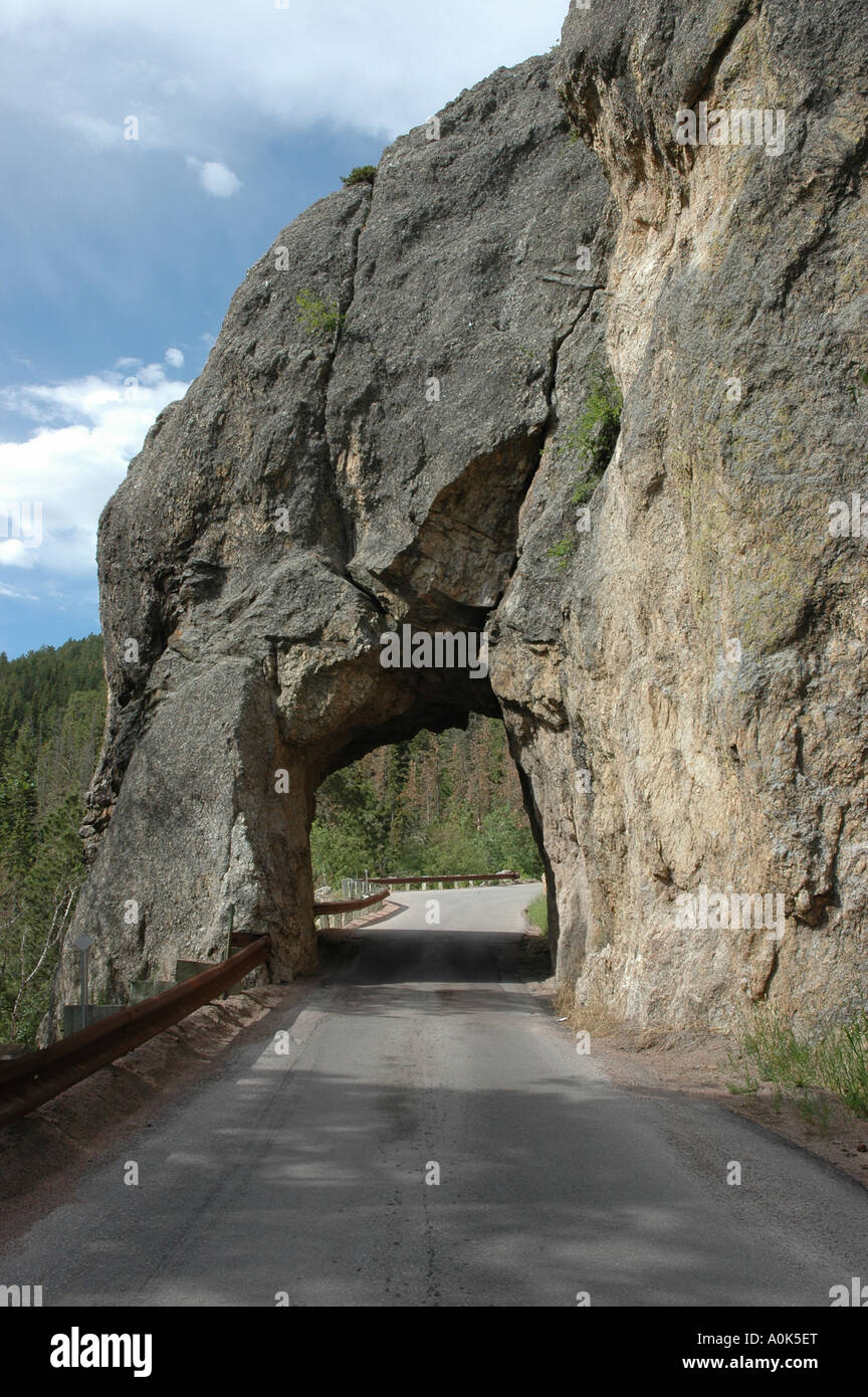 P31 153 Custer State Park SD - Aghi Highway - Tunnel 4 Foto Stock