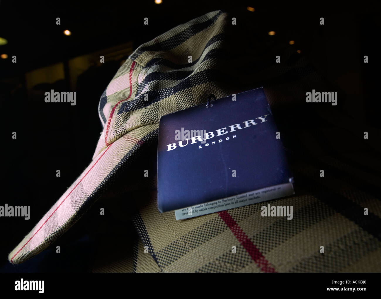 Cap di Burberry Foto Stock