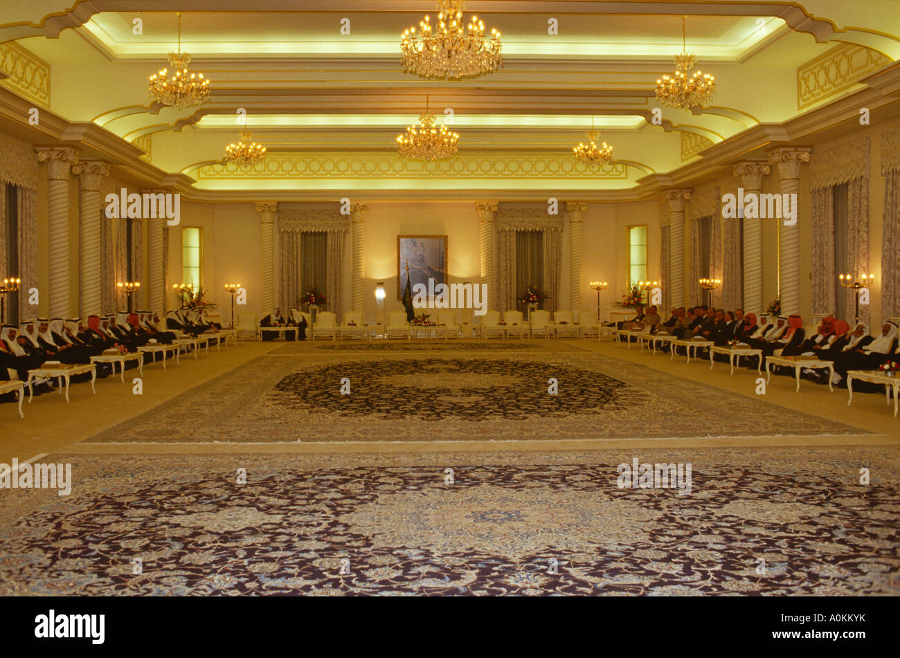 Interno del re Fahds Royal Palace in Riyadh, Arabia Saudita Foto Stock