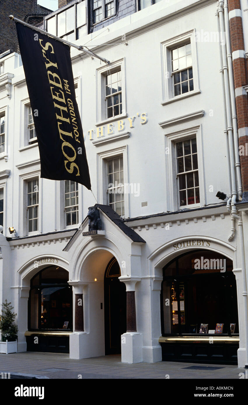 Sothebys in New Bond Street a Londra, Inghilterra Foto Stock