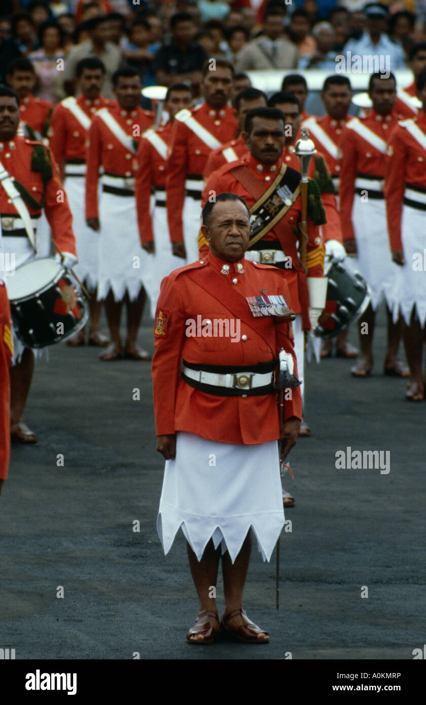 Repubblica di Figi forze militari parade di Suva, Isole Figi Foto Stock