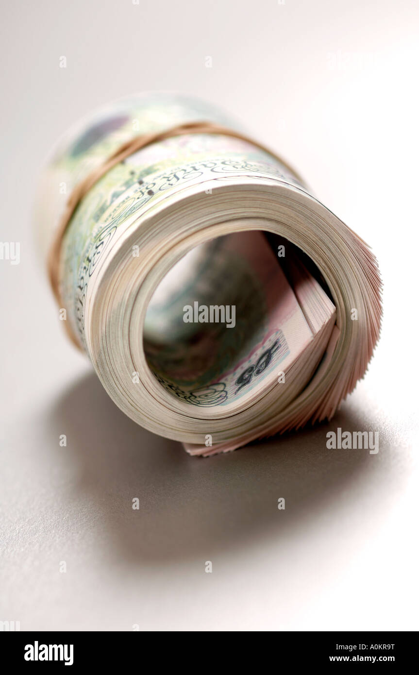 Bundle di 5 sterlina denaro Foto Stock