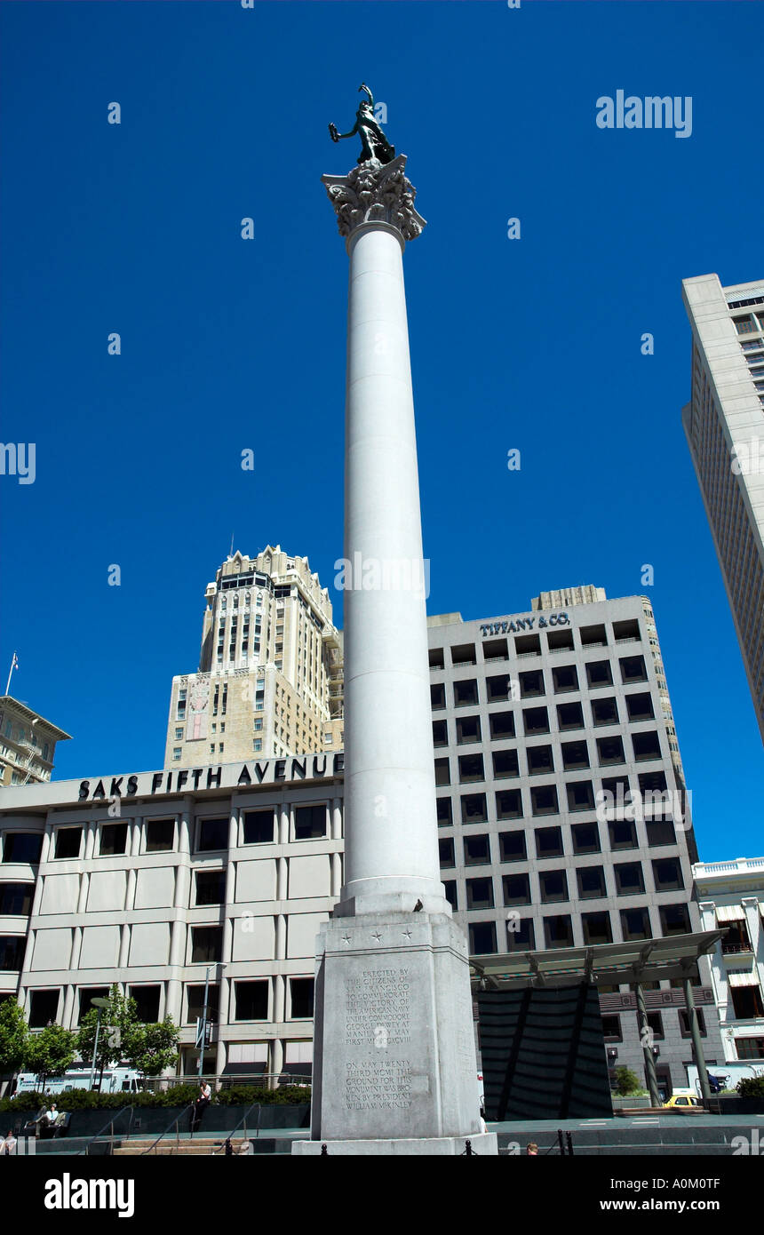 Dewey monumento, Union Square di San Francisco, California, Stati Uniti d'America Foto Stock