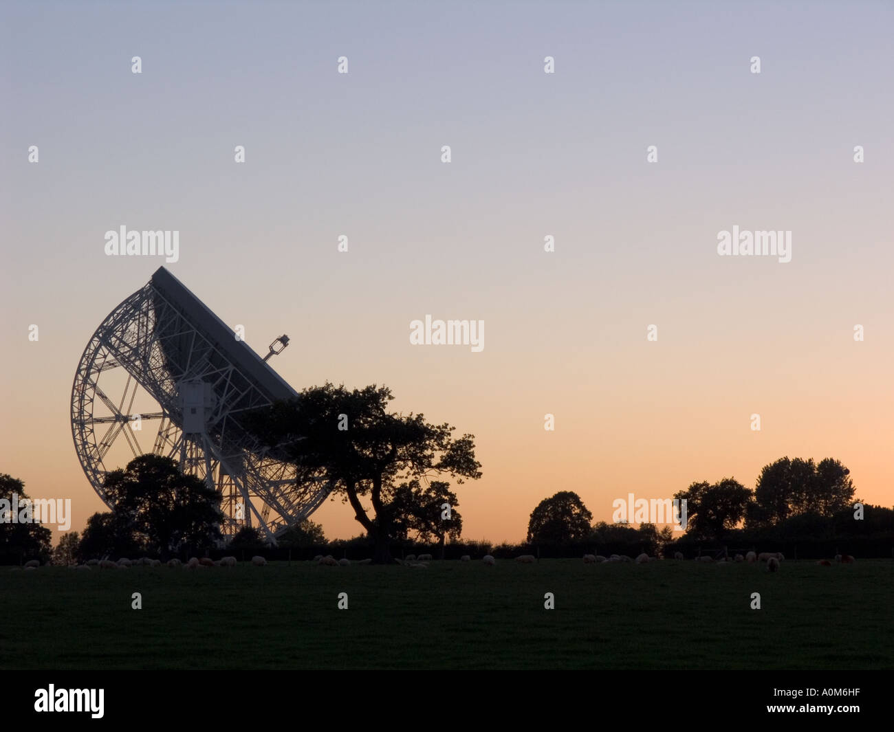 Jodrell Bank radio telescope Inghilterra Foto Stock