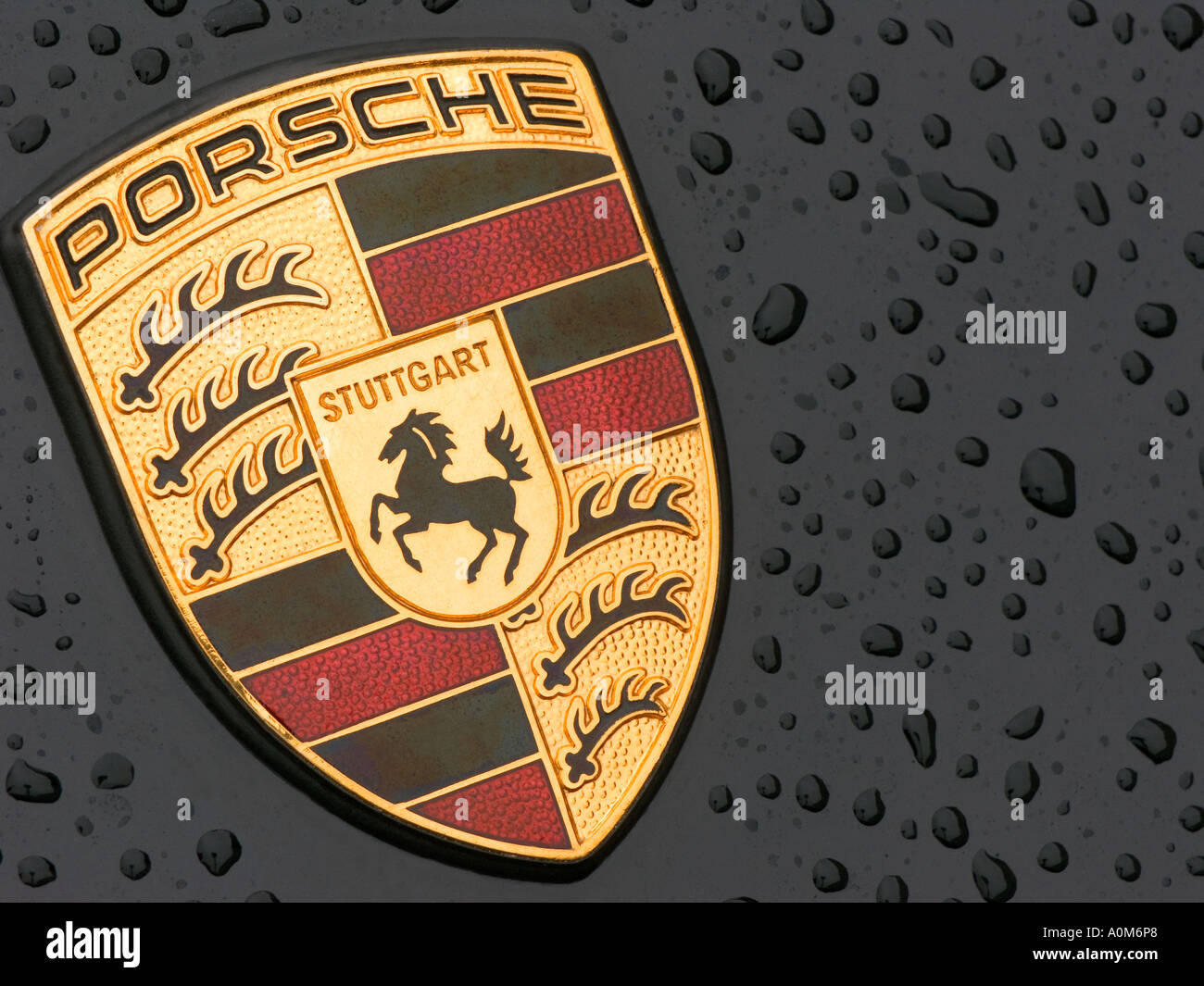 Porsche auto badge Foto Stock