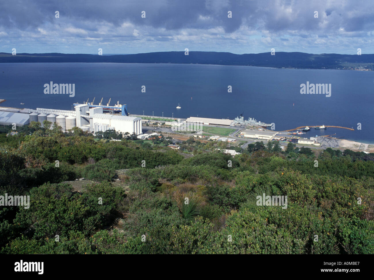 Porta di Albany, dal Monte Melville, Western Australia, 2004, primo deep water port in Western Australia. Foto Stock
