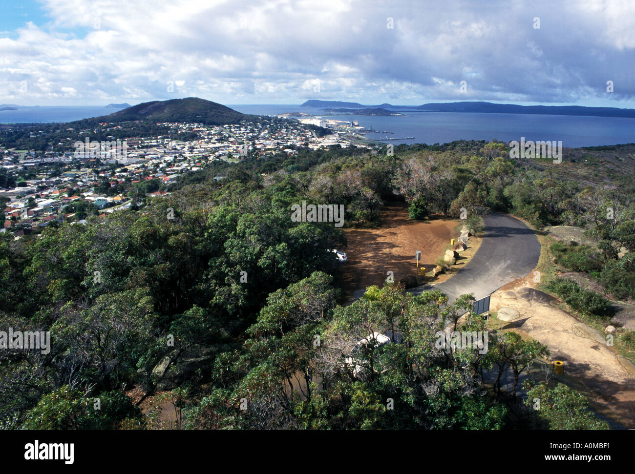 Porta di Albany, il primo deeps porta acqua in Western Australia, anteriori a Fremantle che ha aperto nel 1901. Da Mount Melville. Foto Stock