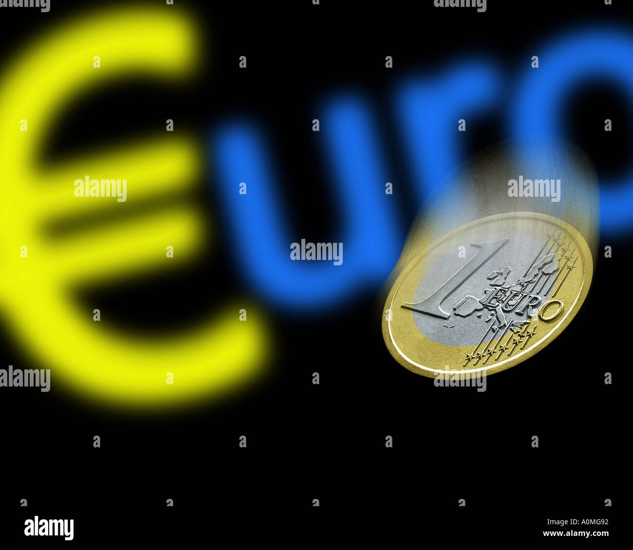 Concetto finanziari: l'Euro Foto Stock