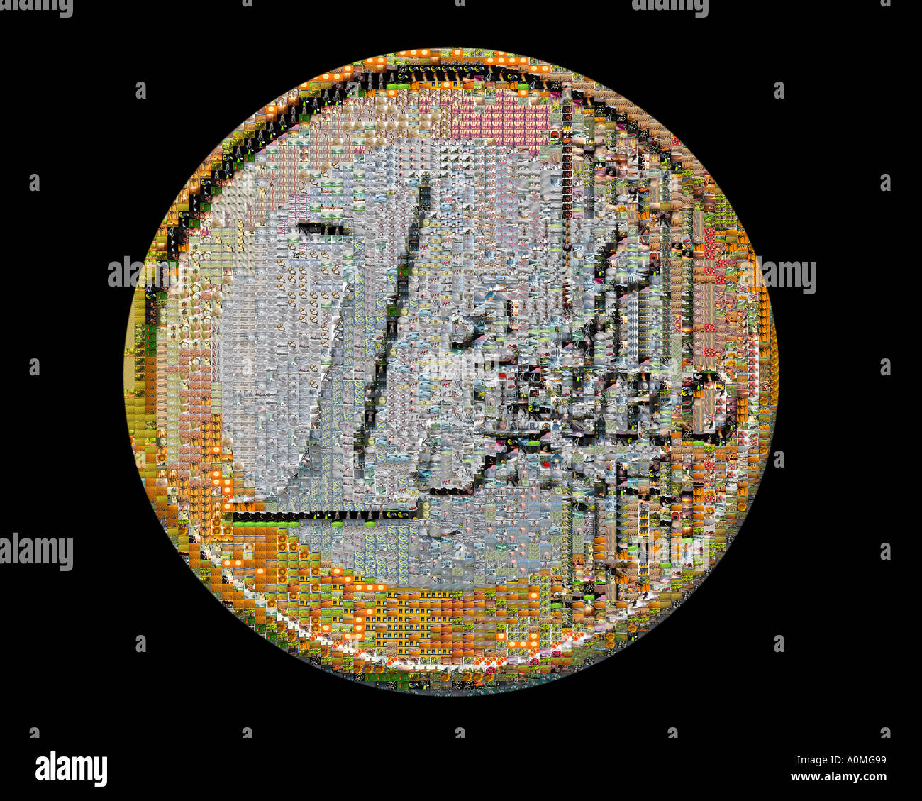 Concetto finanziario: Euro moneta composta di 4820 foto Foto Stock