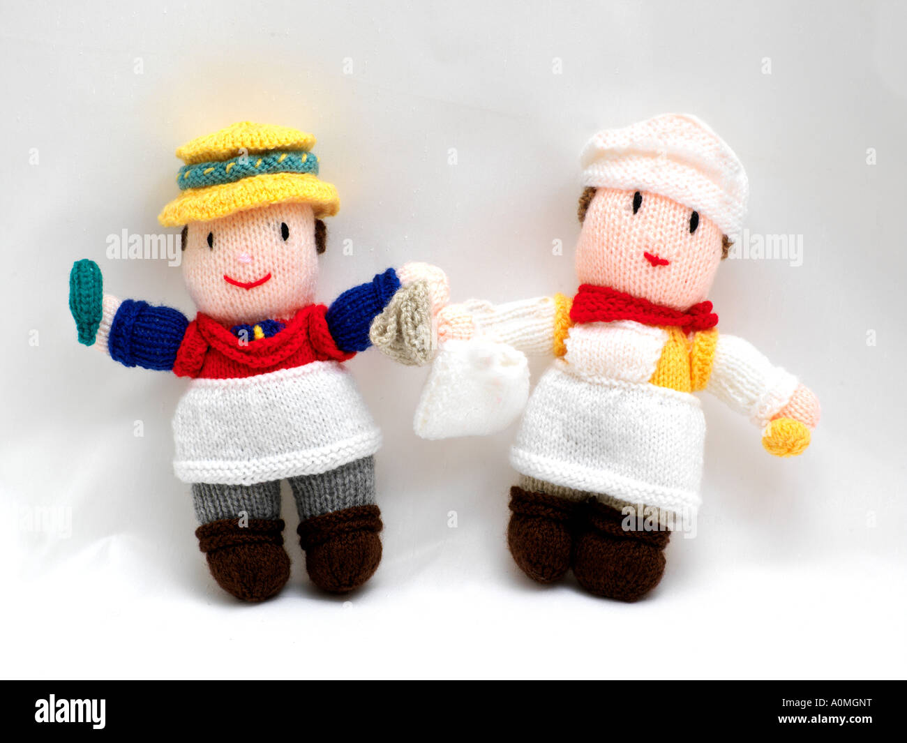 Due Soft fatto a mano KnittedToys Foto Stock