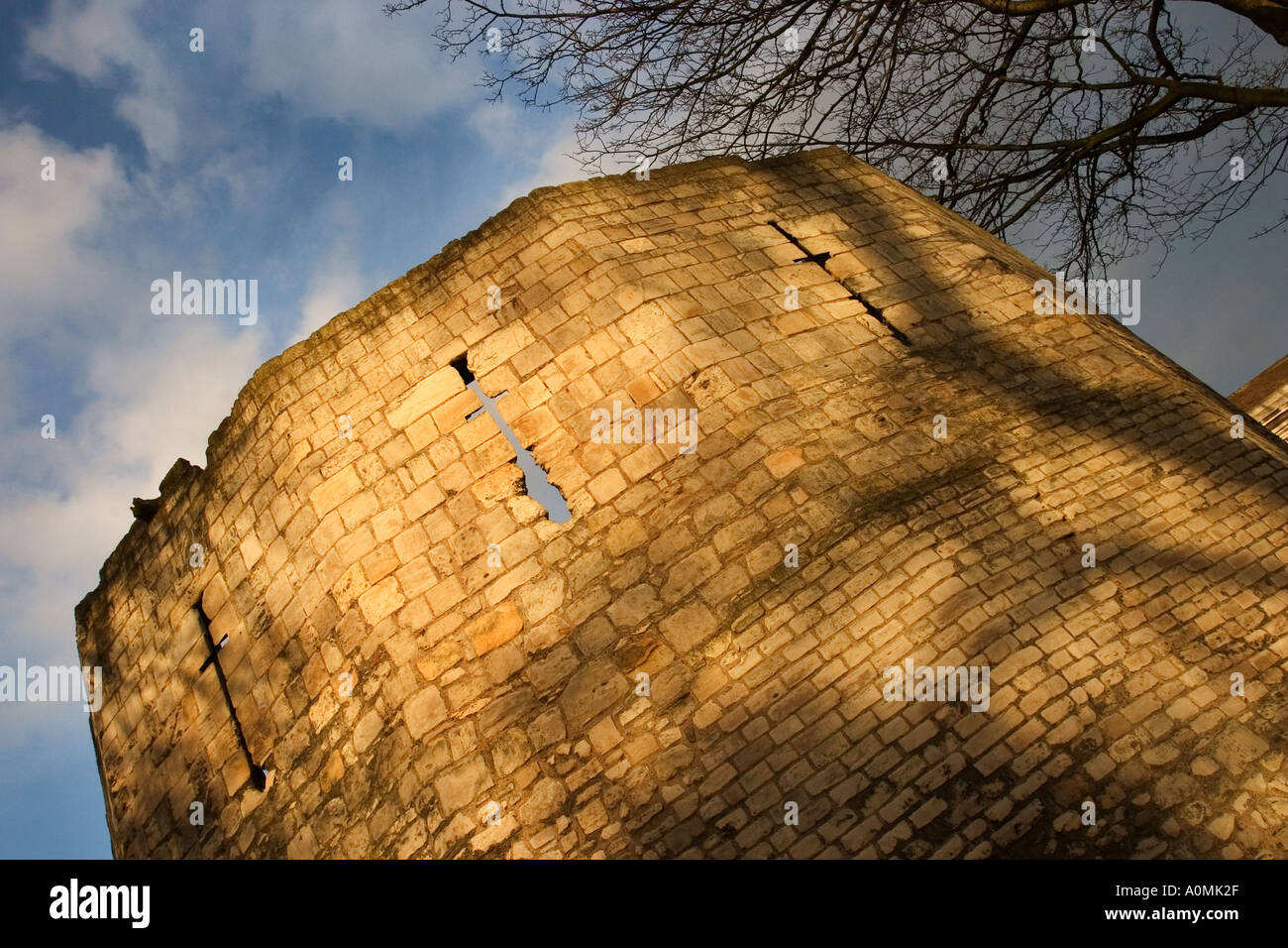 Il romano e medievale Torre Multangular in York Foto Stock