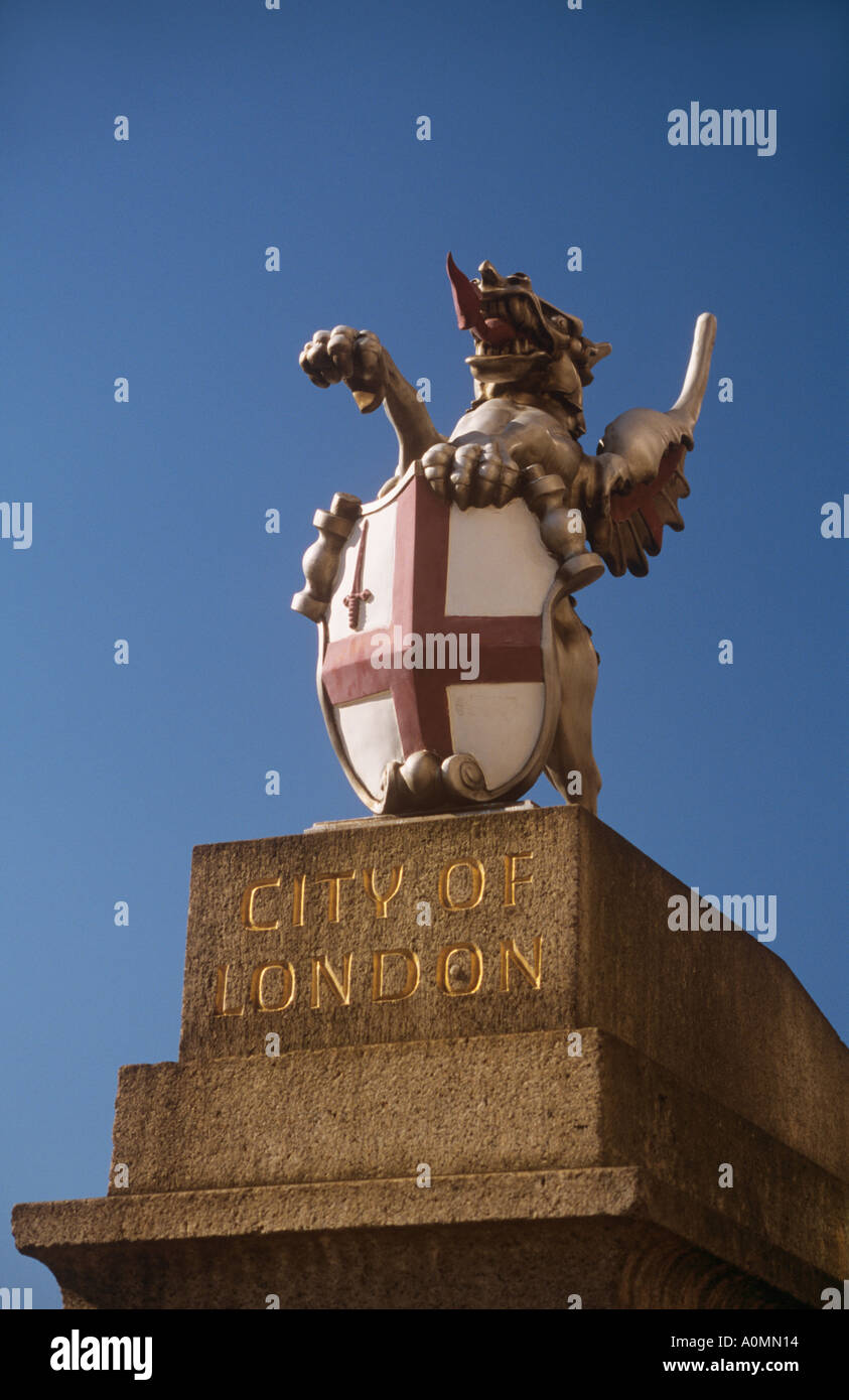 Simbolo di Griffin City of London REGNO UNITO Foto Stock
