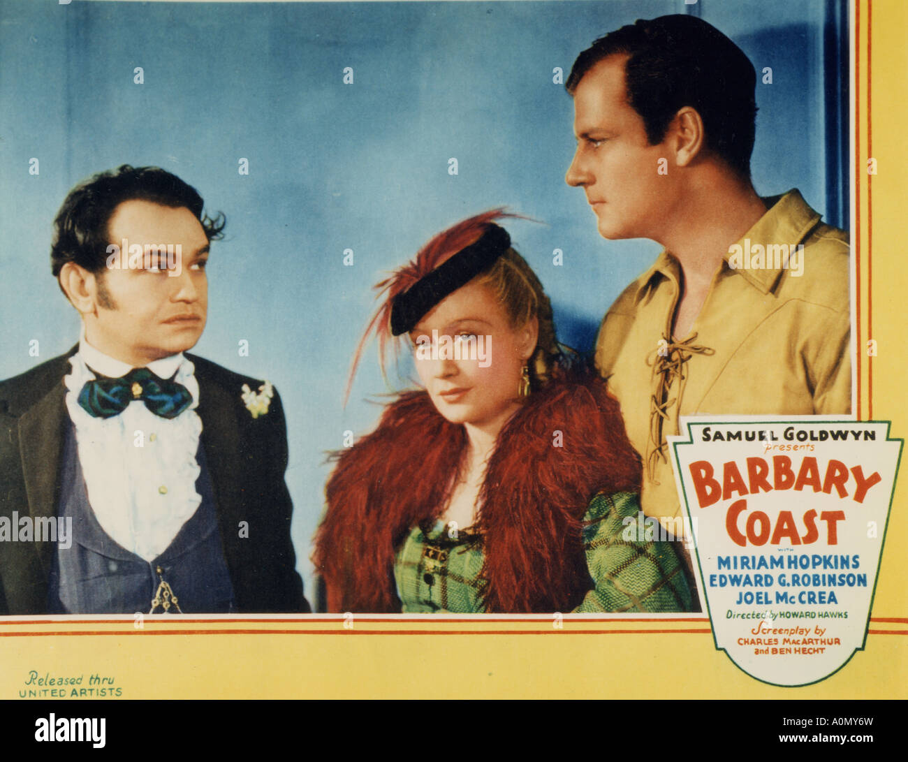 BARBARY COAST 1935 Goldwyn film con Edward G Robinson, Miriam Hopkins e Joel McCrea Foto Stock