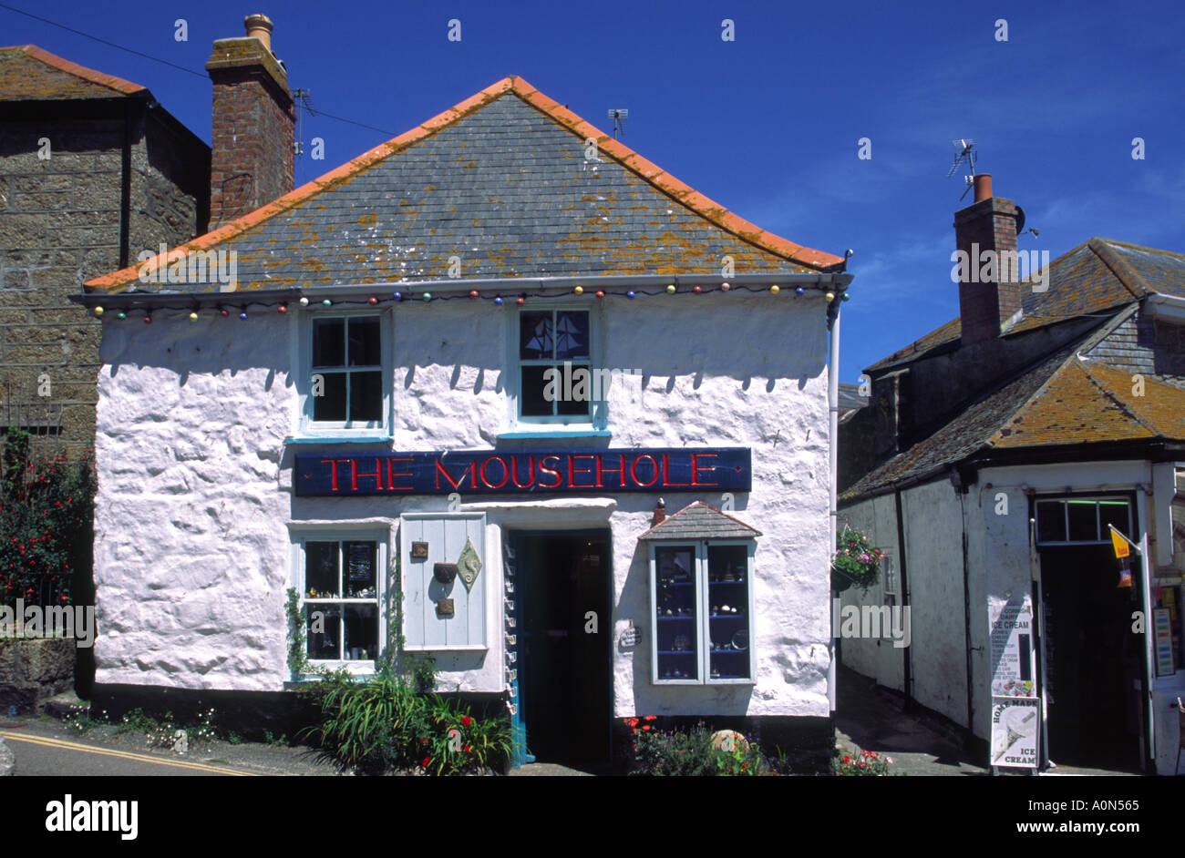 Il Mousehole regali Mousehole Cornwall Inghilterra Foto Stock
