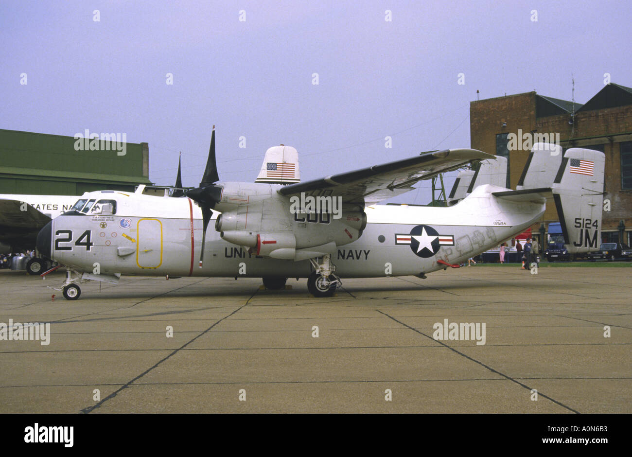 Grumman C2un levriero US Navy Mildenhall Airshow di Foto Stock